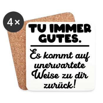 Tu immer gutes. - Untersetzer (4er-Set) - Weiß - Vorne