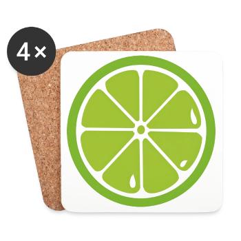 Limette Lime - Coasters (set of 4) - white - Front