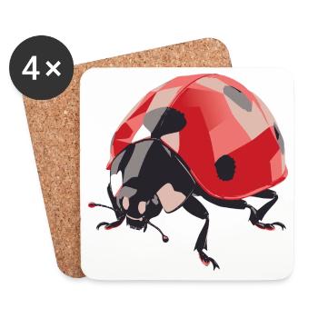 Ladybug4 - Untersetzer (4er-Set) - Weiß - Vorne