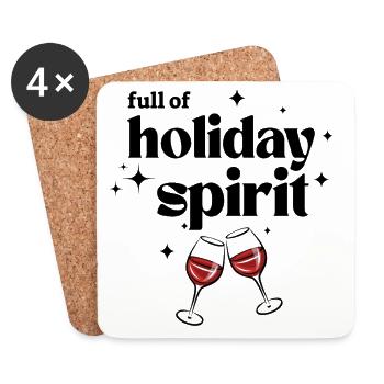 Full Of Holiday Spirit - Dessous de verre (lot de 4) - blanc - Devant