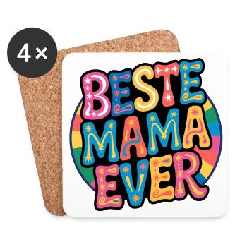 Best Mom Ever - Coasters (set of 4) - white - Front