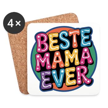 Best Mom Ever - Coasters (set of 4) - white - Front