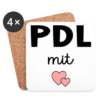PDL Nursing Service Management with Heart - Coasters (set of 4) - white - Front