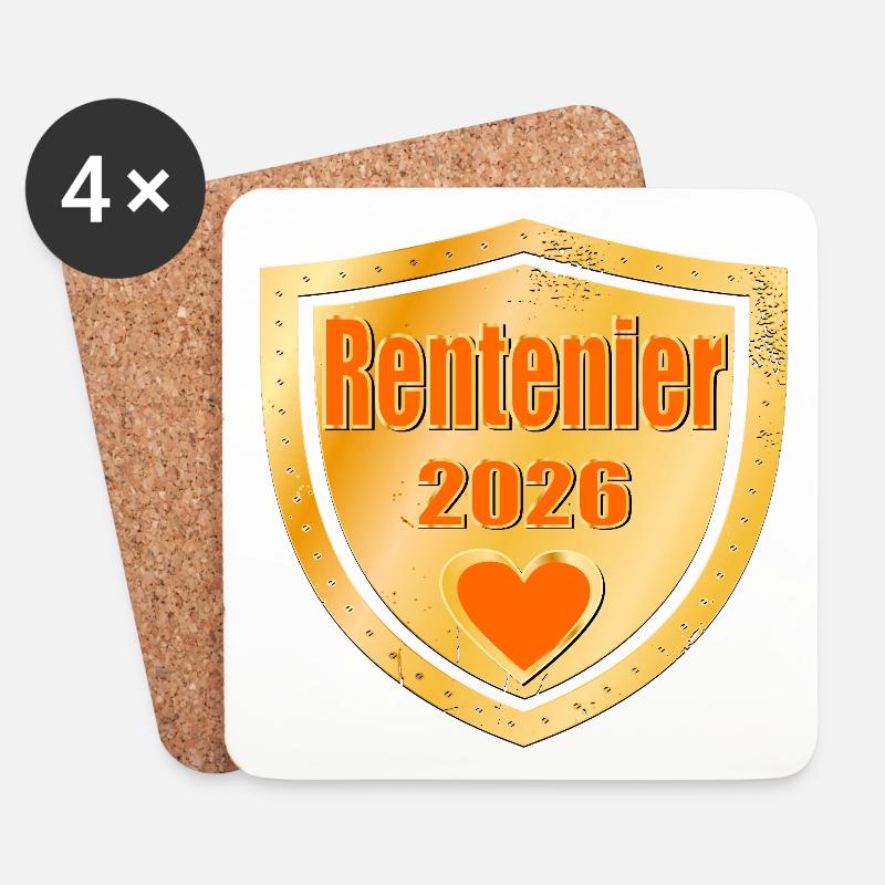 Rentier 2026 - Untersetzer (4er-Set) - Weiß