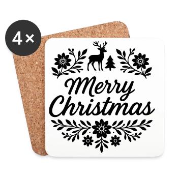 Noël - Dessous de verre (lot de 4) - blanc - Devant
