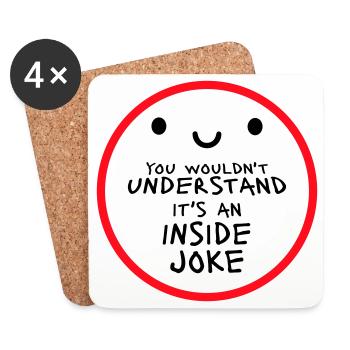 Vous ne comprendriez pas que c’est une blague d’initié - Dessous de verre (lot de 4) - blanc - Devant