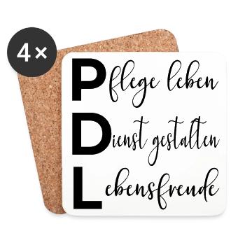 Nursing PDL Nursing Services - Coasters (set of 4) - white - Front