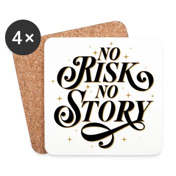 Aucun risque. Pas d’histoire. - Dessous de verre (lot de 4) - blanc - Devant