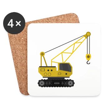 crane - Coasters (set of 4) - white - Front