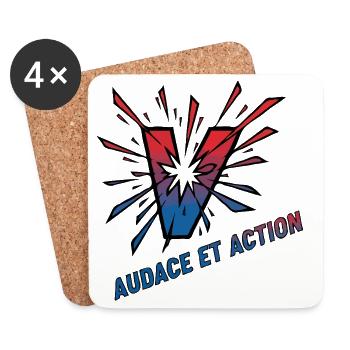 Audace et Action Vibes - Untersetzer (4er-Set) - Weiß - Vorne