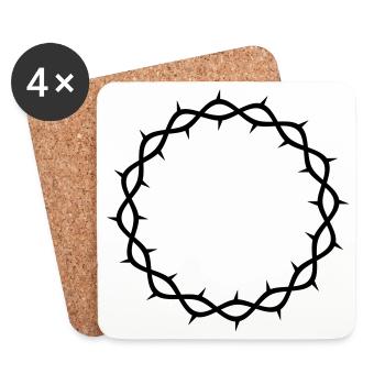 Crown of thorns - Coasters (set of 4) - white - Front