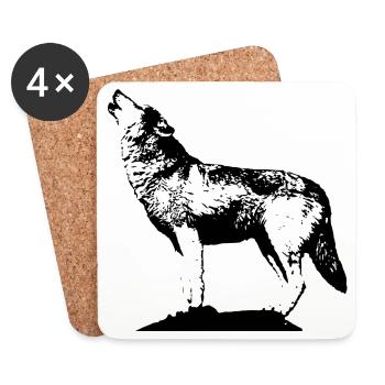 115304478_145994379_Wolf - Coasters (set of 4) - white - Front