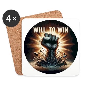 Will to Win Fistburst - Coasters (set of 4) - white - Front