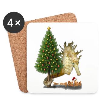 Weihnachtsgrüße aus dem Riff - Untersetzer (4er-Set) - Weiß - Vorne