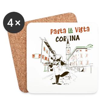 Pasta la Vista - Cortina - Dessous de verre (lot de 4) - blanc - Devant