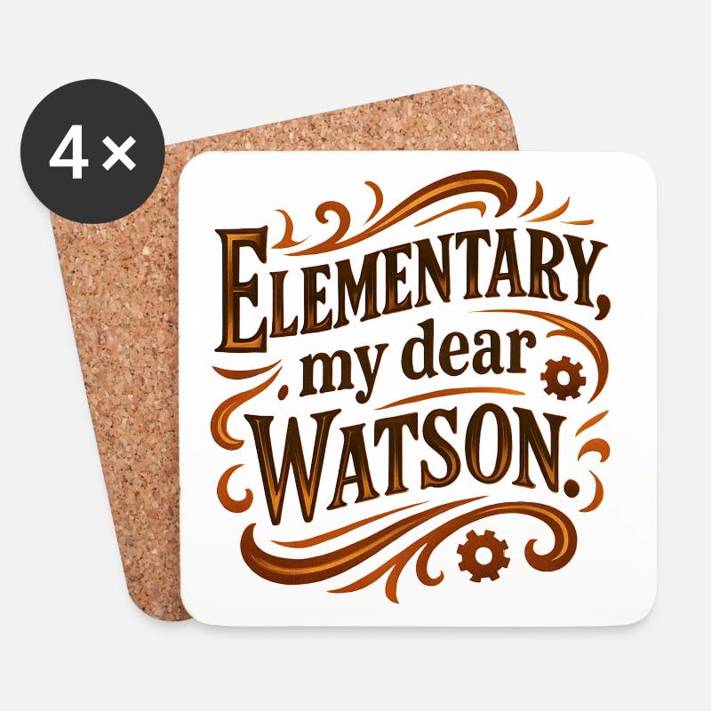 Grundstufe, mein lieber Watson - Untersetzer (4er-Set) - Weiß