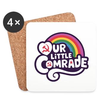 Notre petit camarade - Funny Socialism Design - Dessous de verre (lot de 4) - blanc - Devant