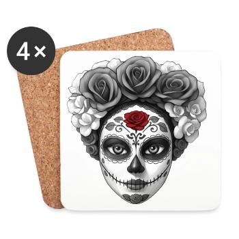 SANTA MUERTE - dark hell - Dessous de verre (lot de 4) - blanc - Devant
