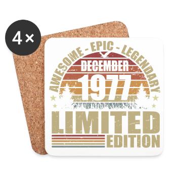 Dezember 1977 - Limitierte Auflage Dezember 1977 - Untersetzer (4er-Set) - Weiß - Vorne