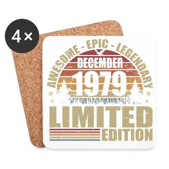 Décembre 1979 - Édition Limitée Décembre 1979 - Dessous de verre (lot de 4) - blanc - Devant