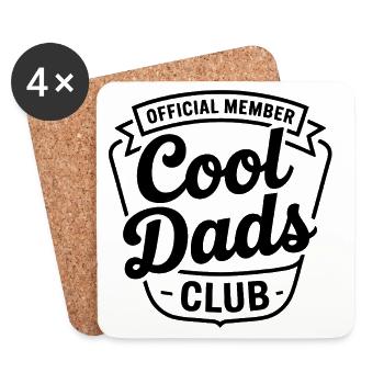 Official Member – Cool Dads Club - Untersetzer (4er-Set) - Weiß - Vorne