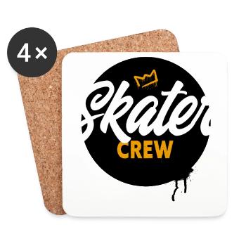 Skater Skateboard - Untersetzer (4er-Set) - Weiß - Vorne