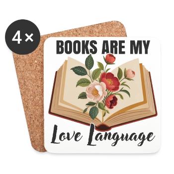 Books are my love language - Coasters (set of 4) - white - Front