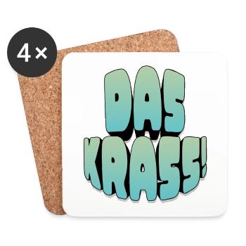 DAS KRAsS! - Untersetzer (4er-Set) - Weiß - Vorne