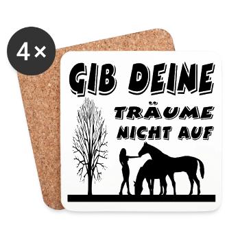 Chevaux - Dessous de verre (lot de 4) - blanc - Devant