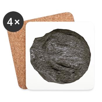 Rough Rock Ball Granite Texture - Coasters (set of 4) - white - Front