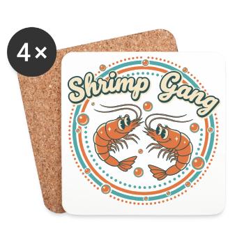 Shrimp Gang - Untersetzer (4er-Set) - Weiß - Vorne