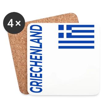 Athènes - Dessous de verre (lot de 4) - blanc - Devant