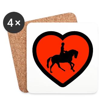 horses - Coasters (set of 4) - white - Front