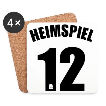 Home game - Coasters (set of 4) - white - Front