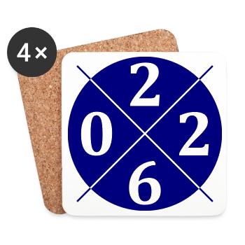 Cercle 2026 - Dessous de verre (lot de 4) - blanc - Devant