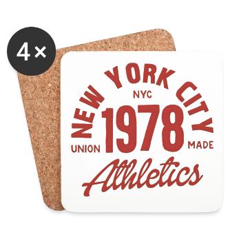 Leichtathletik New York Jahrgang 1978 - Untersetzer (4er-Set) - Weiß - Vorne