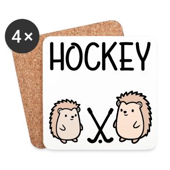 SPORTS DE BALLE HOCKEY HÉRISSONS - Dessous de verre (lot de 4) - blanc - Devant