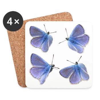 Quatre Blues - Dessous de verre (lot de 4) - blanc - Devant