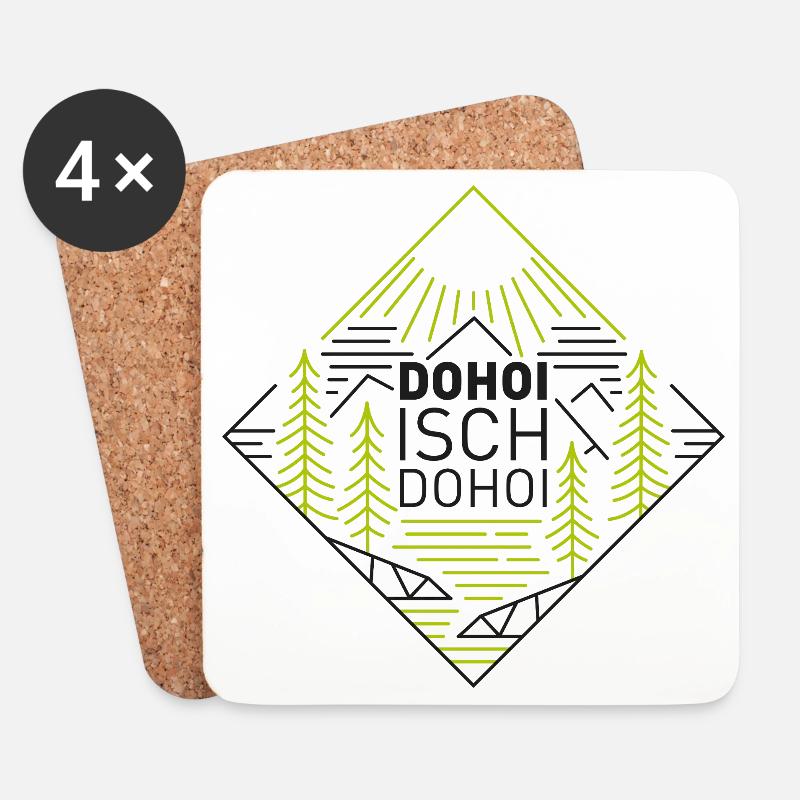 Dohoi isch dohoi - Untersetzer (4er-Set) - Weiß