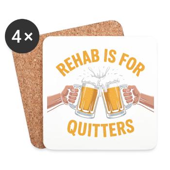 Reha ist für Aufsteiger - Cool Beer Logo - Untersetzer (4er-Set) - Weiß - Vorne