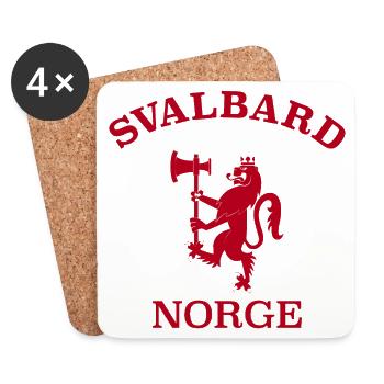 Svalbard Norge Norway Norwegen - Coasters (set of 4) - white - Front