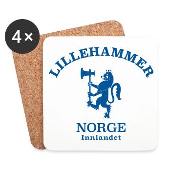 Lillehammer Norway Norwegen - Untersetzer (4er-Set) - Weiß - Vorne