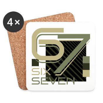 SixSeven - Coasters (set of 4) - white - Front