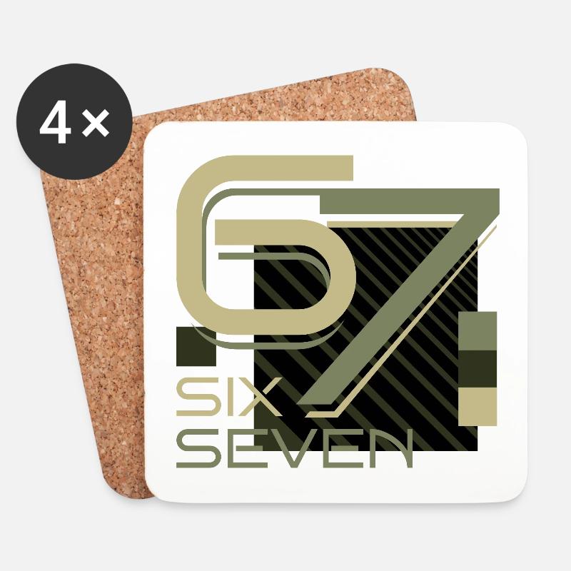 SixSeven - Untersetzer (4er-Set) - Weiß