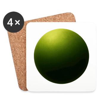 Boule Émeraude Ombre Lumière - Dessous de verre (lot de 4) - blanc - Devant