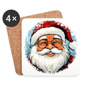 Vintage Santa Claus - Coasters (set of 4) - white - Front