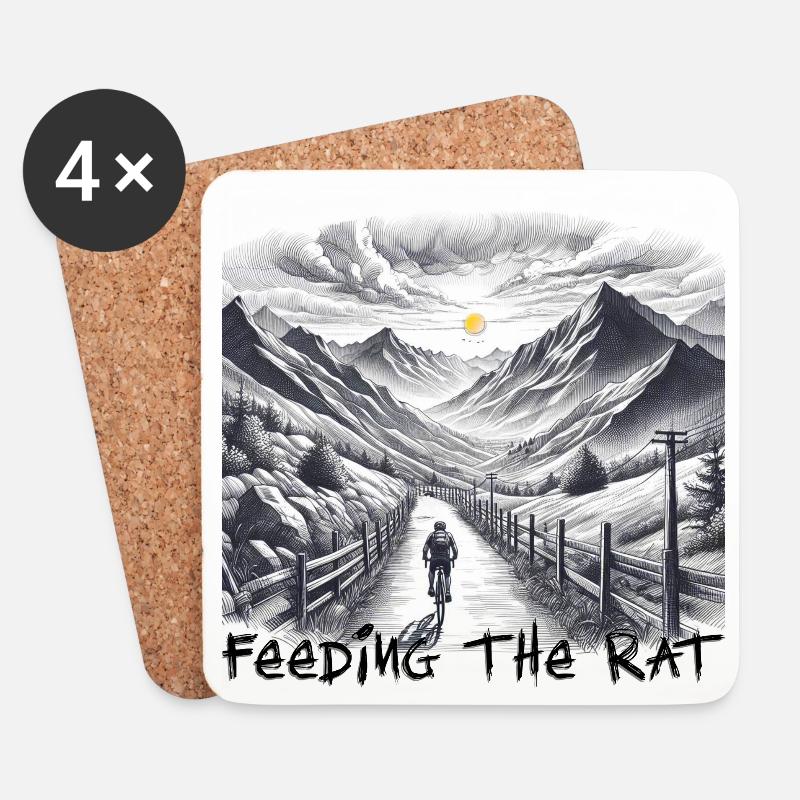 feeding the rat - auf zu neuen Abenteuern - Untersetzer (4er-Set) - Weiß