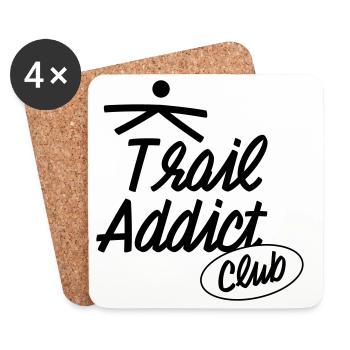 Trail Addict Club - Untersetzer (4er-Set) - Weiß - Vorne
