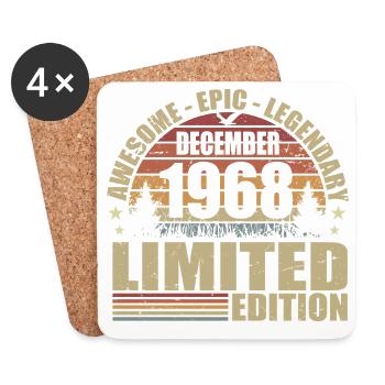 Décembre 1968 - Édition Limitée Décembre 1968 - Dessous de verre (lot de 4) - blanc - Devant