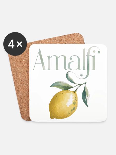 AMALFI – Lemon Chic - Untersetzer (4er-Set) - Weiß